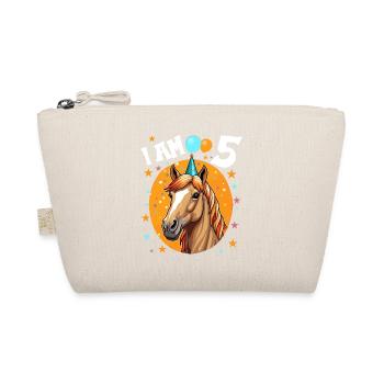 J’ai 5 ans Chevaux Cheval 5e anniversaire - Trousse biologique - nature - Devant