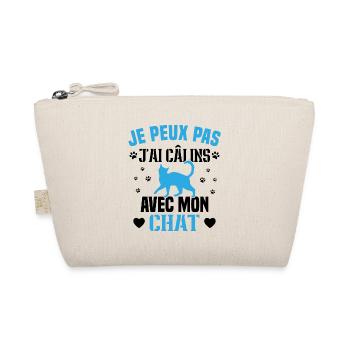 je peux pas j'ai câlins avec mon chat Cadeau - Trousse biologique - nature - Devant