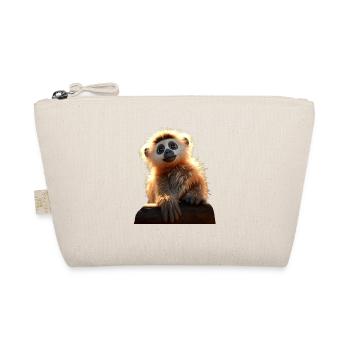 Gibbon Affen Baby Monkey Kleine Gibbons Süßer Affe - Bio-Täschchen - Natur - Vorne
