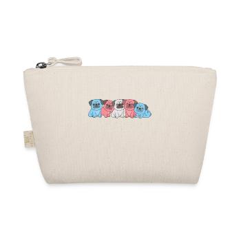 Transgender Flag Pug Pride LGBTQ Cute Dogs - Organic Pouch - nature - Front