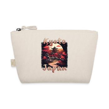 Kyoto Japon : soleil et drapeau à la grunge - Trousse biologique - nature - Devant