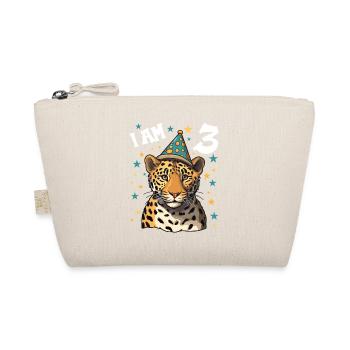 Ich bin 3 Jahre alt Leoparde Leopard 3. Geburtstag - Bio-Täschchen - Natur - Vorne
