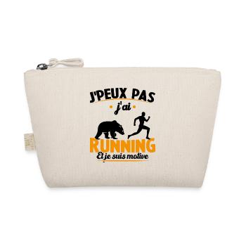 I can't I run and I'm motivated - Organic Pouch - nature - Front
