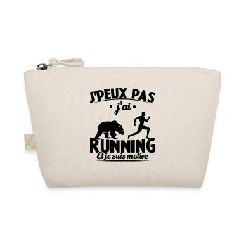 I can't I run and I'm motivated - Organic Pouch - nature - Front