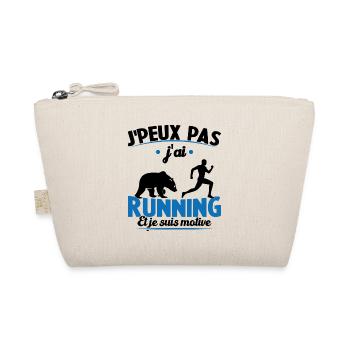 I can't I run and I'm motivated - Organic Pouch - nature - Front