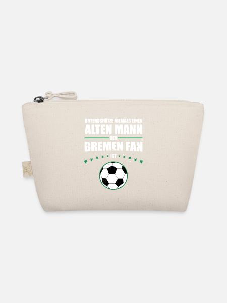 Alter Mann - Bremen Fan | Retro Vintage Design - Bio-Täschchen - Natur