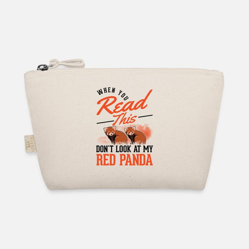 Roter Panda Geschenk Red Panda - Bio-Täschchen - Natur