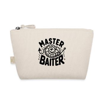 Master Baiter" - Fun Fishing Pun Tee Design - Organic Pouch - nature - Front