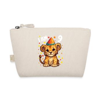 I'm 9 Years Old Leo Lion 9th Birthday - Organic Pouch - nature - Front