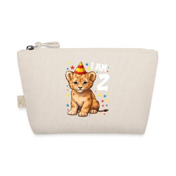 I'm 2 Years Old Lion Leo 2nd Birthday - Organic Pouch - nature - Front