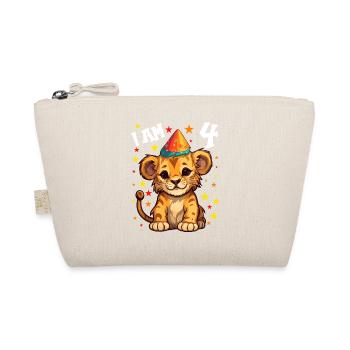 I'm 4 Years Old Leo Leo 4th Birthday - Organic Pouch - nature - Front