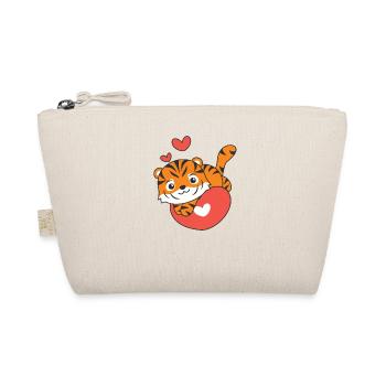 Tigre Saint-Valentin Animaux mignons Coeurs - Trousse biologique - nature - Devant