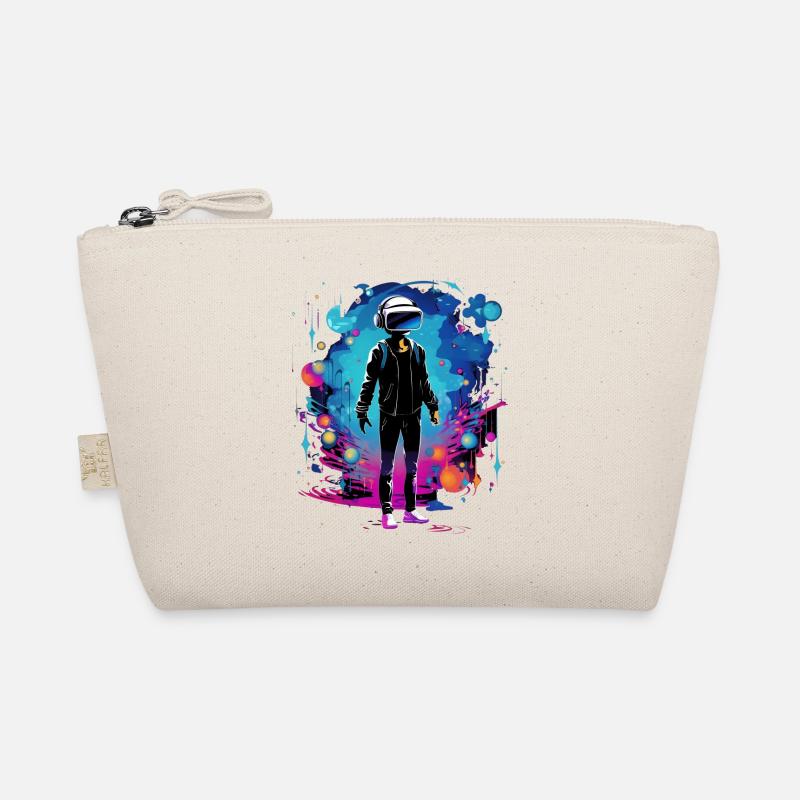 Virtual Reality Explorer: Futuristic Artwork Organic Pouch
