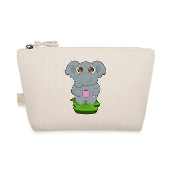 Elefant Kaffee Becher - Bio-Täschchen - Natur - Vorne