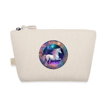 Galaktisches Einhorn Kreis - Bio-Täschchen - Natur - Vorne