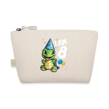 I'm 8 Turtles Turtle 8th Birthday - Organic Pouch - nature - Front