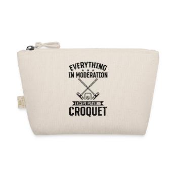 Croquet - Everything in moderation except playing - Organic Pouch - nature - Front
