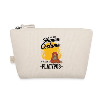 Platypus Human Costume Halloween - Organic Pouch - nature - Front