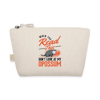 Opossum Gift Possum Marsupial - Organic Pouch - nature - Front
