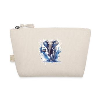 Elephant Soccer Sports Team - Organic Pouch - nature - Front