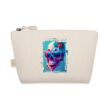 Dame tête de mort avec des lunettes de soleil - Trousse biologique - nature - Devant