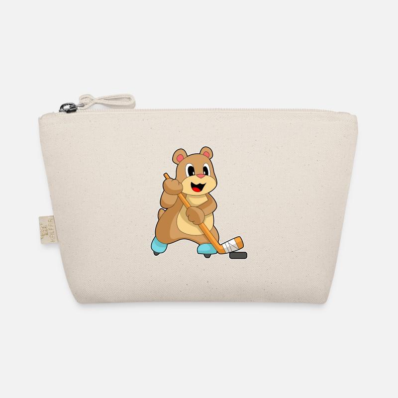 Bär Eishockey Eishockeyschläger - Bio-Täschchen - Natur