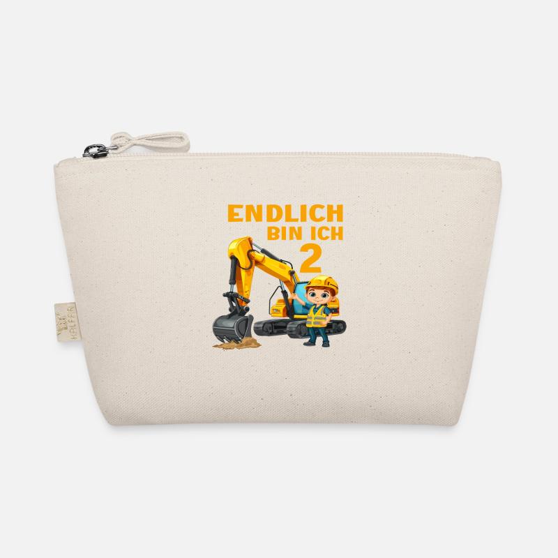 2 Geburtstag Baggerfahrer Bagger Bauarbeiter Bio-Täschchen