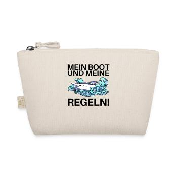 Boote Motorboot Regeln Spruch lustig - Bio-Täschchen - Natur - Vorne
