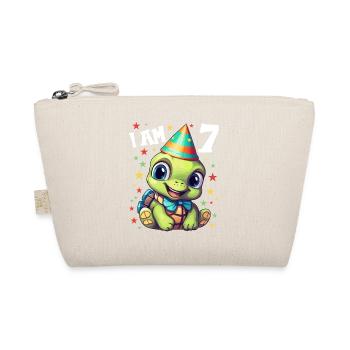 I' Turtles Turtle 7th Birthday - Organic Pouch - nature - Front