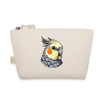 Cute Cokatiel Lover Design - Organic Pouch - nature - Front