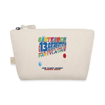 13th Birthday Girl & Boy Guestbook - Organic Pouch - nature - Front
