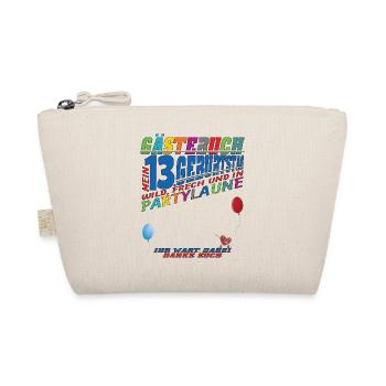 13th Birthday Girl & Boy Guestbook - Organic Pouch - nature - Front