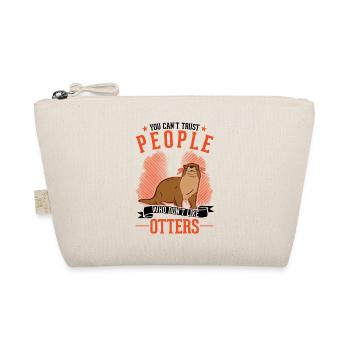 Otter Gift Otter Sea Otter - Organic Pouch - nature - Front
