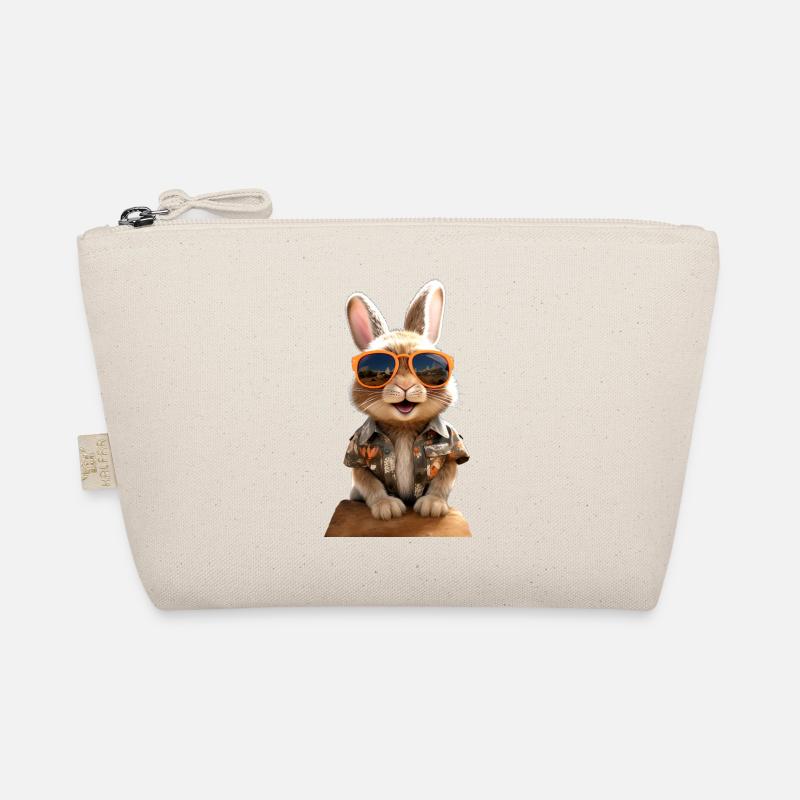 Hase Kaninchen Feldhase Bunny Geschenk Süße Hasen - Bio-Täschchen - Natur