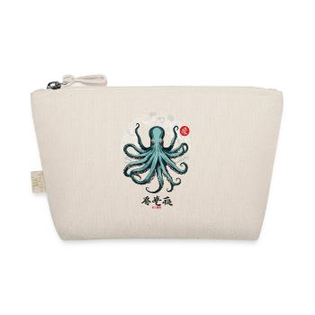 Japanese Octopus Ukiyo-E Kanji Poster Design - Organic Pouch - nature - Front