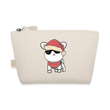 Xmas Cat Kitten Nicholas1 Santa Claus Meow - Organic Pouch - nature - Front