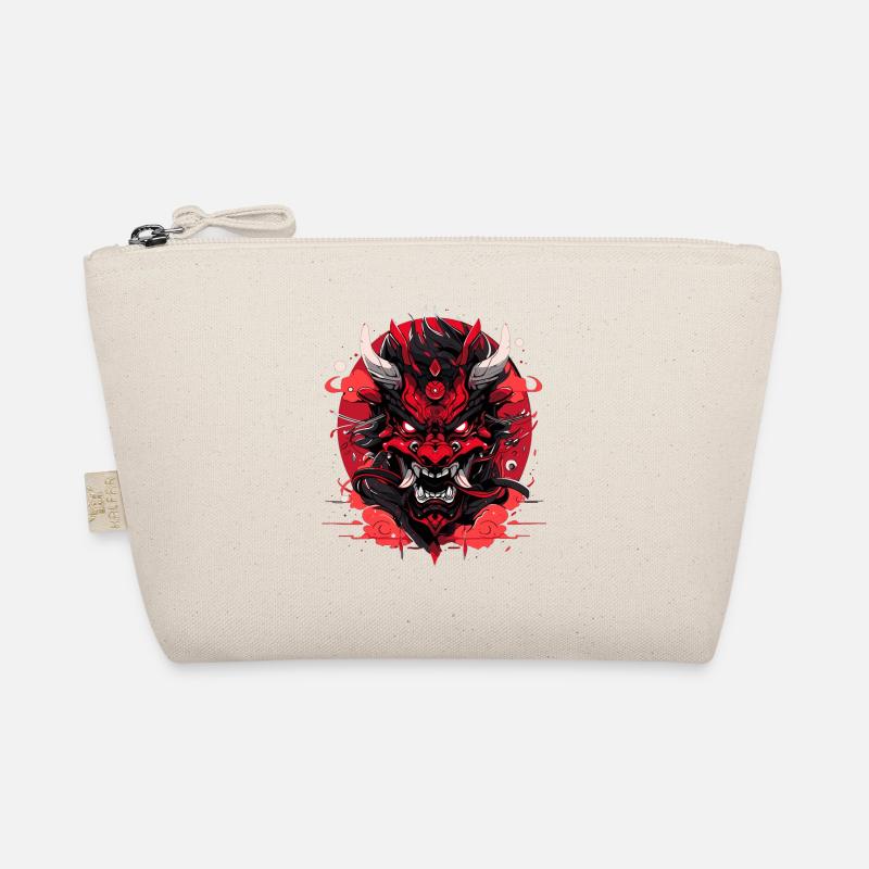 Japanischer Hannya Dämon Samurai Warrior Oni Maske Bio-Täschchen