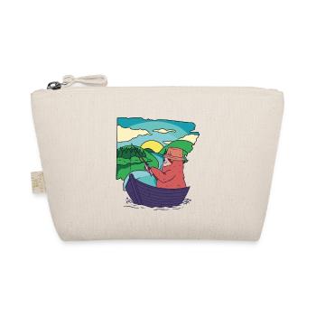 Sloth, Angler, Boat Fishing, Sunset Fishing - Organic Pouch - nature - Front