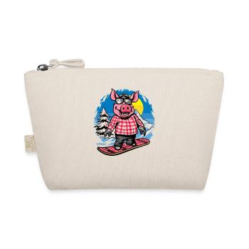 Snowboard sur Snowboard, Snowboarder Cochon - Trousse biologique - nature - Devant