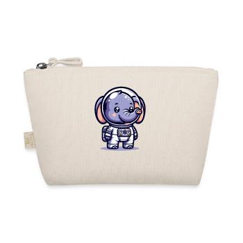 Cute Elephant Astronaut - Organic Pouch - nature - Front