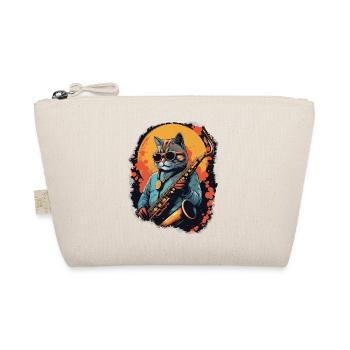 Chat drôle jouant de la musique de saxophone - Trousse biologique - nature - Devant