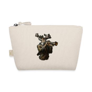 Élégant cerf musicien bois trompette - Trousse biologique - nature - Devant