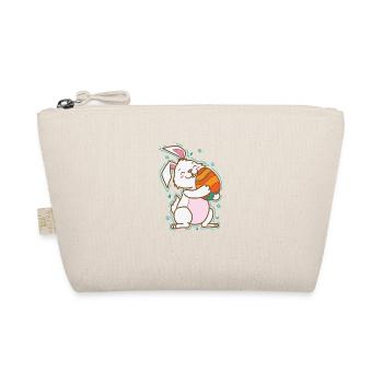Easter bunny with an Easter egg - Organic Pouch - nature - Front