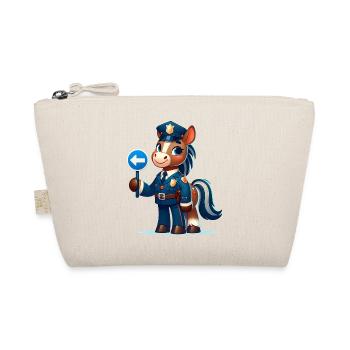 Cute Horse Police Officer - Organic Pouch - nature - Front