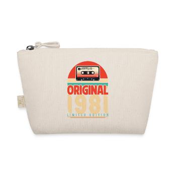 Vintage 1981 Anniversary Gift. Retro 1981. - Organic Pouch - nature - Front