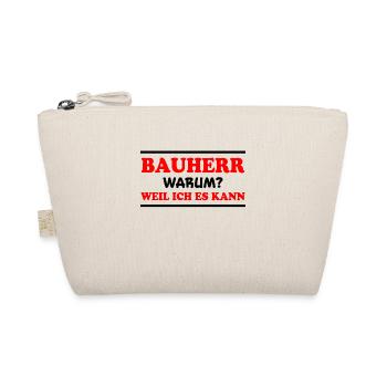 Bauherr Spruch Hausbau Richtfest Bauherr Geschenk - Bio-Täschchen - Natur - Vorne