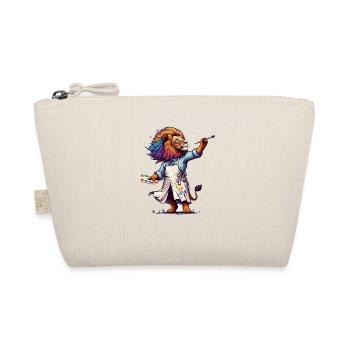 Cute Lion Artist - Organic Pouch - nature - Front