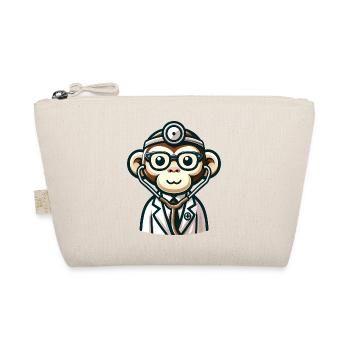 Cute Monkey Doctor - Organic Pouch - nature - Front