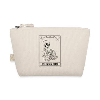 Funny Tarot Card Skeleton Books Reading Book Nerd - Organic Pouch - nature - Front