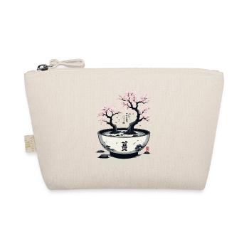 Japanese Cherry Blossom Ukiyo-e Kanji Aesthetic - Organic Pouch - nature - Front